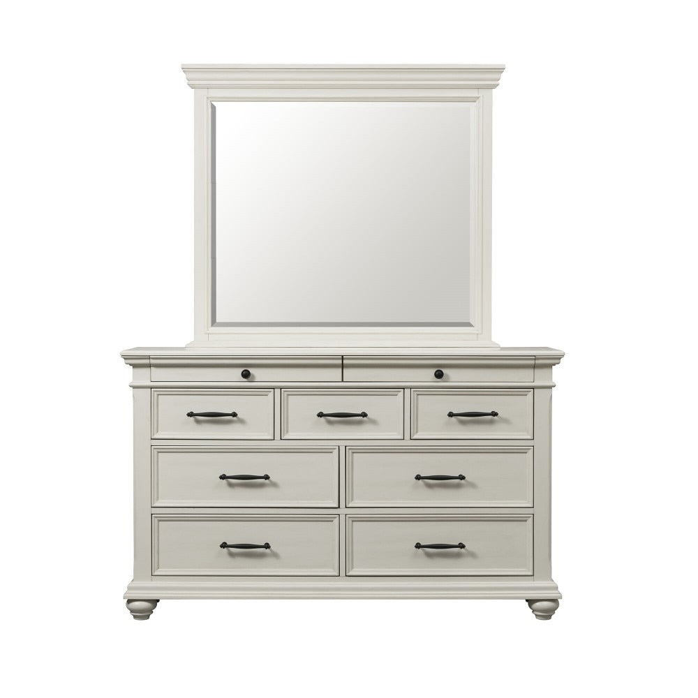 Picket House Furnishings - Brooks 9-Drawer Dresser with Mirror in White - SR600DRMR veiw 2