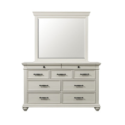 Picket House Furnishings - Brooks 9-Drawer Dresser with Mirror in White - SR600DRMR veiw 2