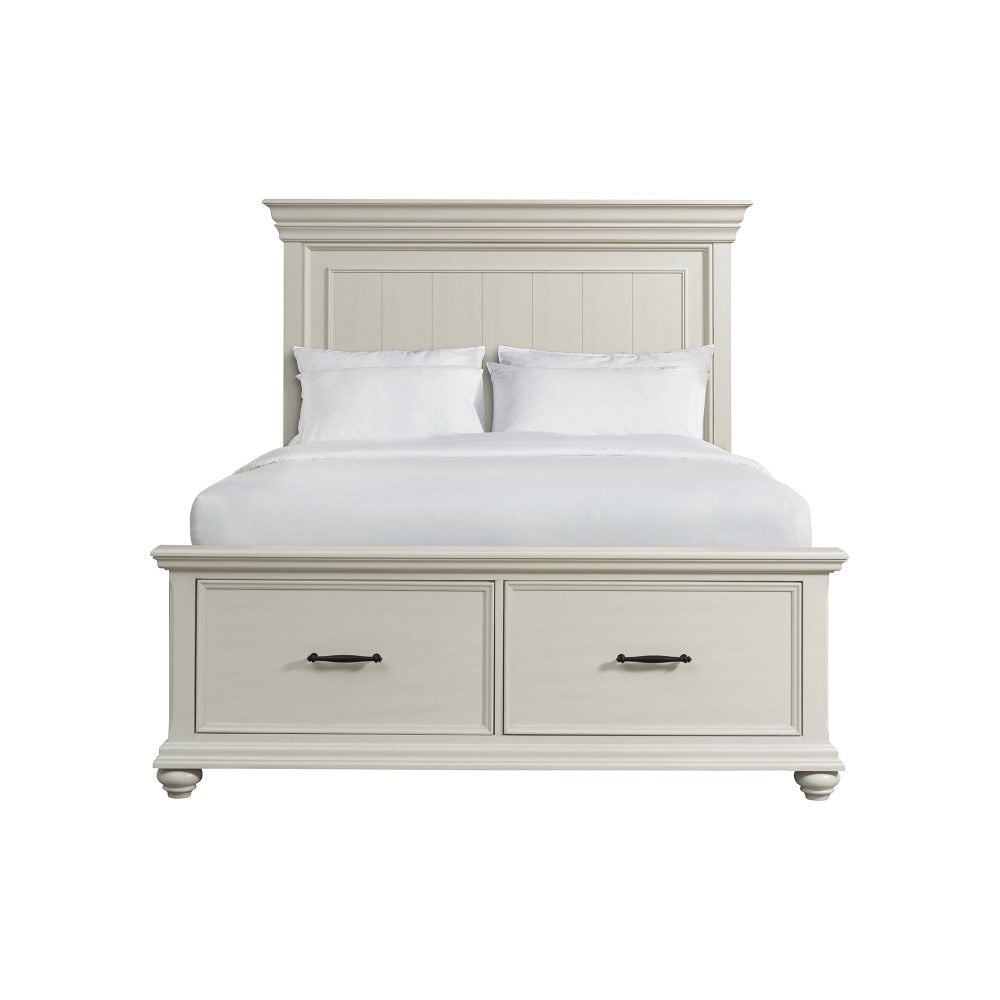Picket House Furnishings - Brooks King Platform Storage 4PC Bedroom Set in White - SR650KB4PC veiw 2