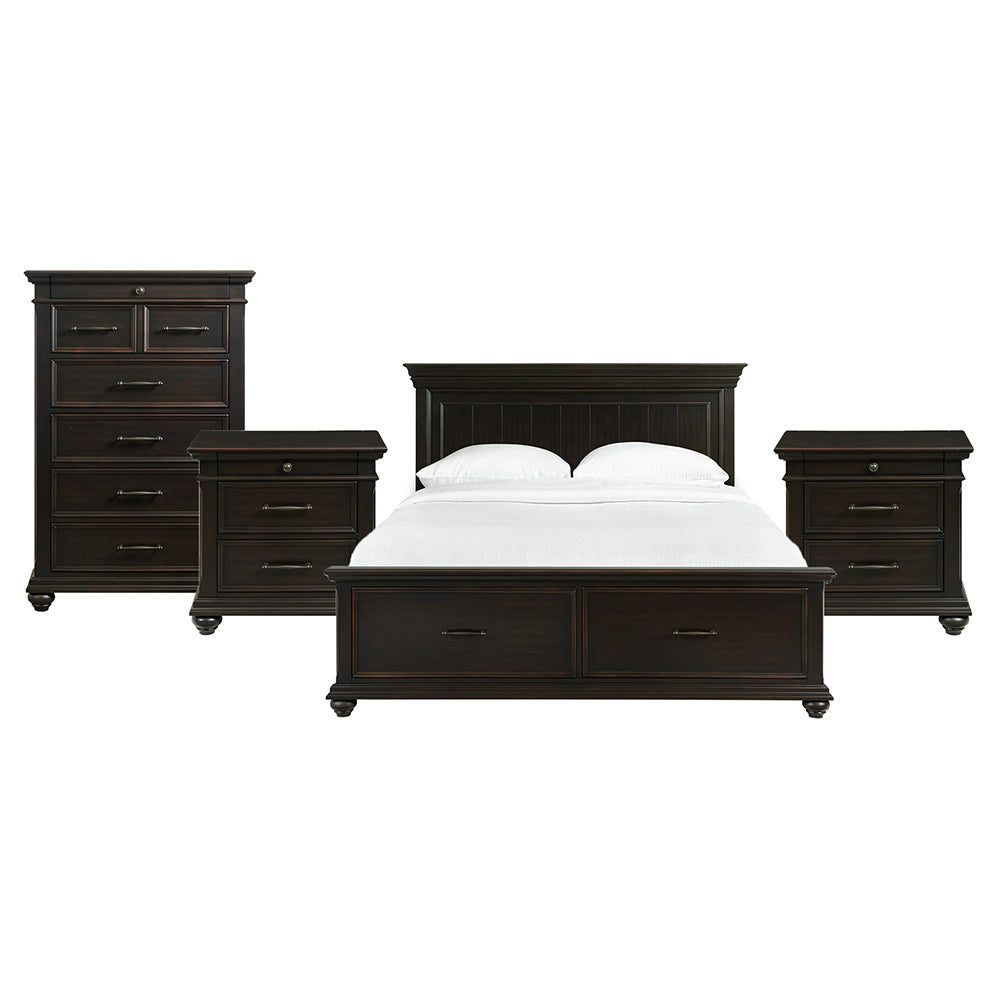 Picket House Furnishings - Brooks King Platform Storage 4PC Bedroom Set - SR850KBNSCH view 1