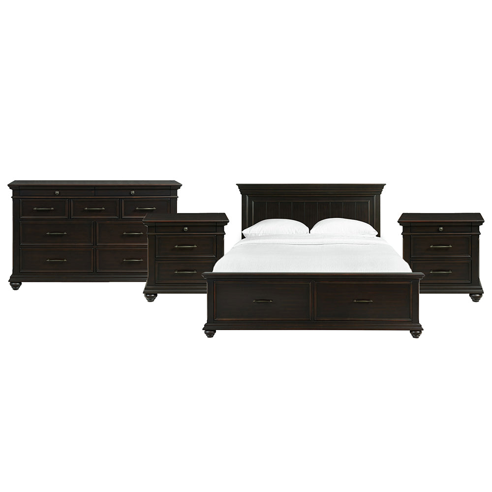 Picket House Furnishings - Brooks King Platform Storage 4PC Bedroom Set - SR850KBNSDR view 1