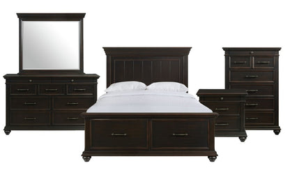 Picket House Furnishings - Brooks King Platform Storage 5PC Bedroom Set in Black - SR850KB5PC veiw 1