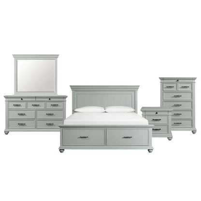 Picket House Furnishings - Brooks King Platform Storage 5PC Bedroom Set in Grey - SR350KB5PC veiw 1