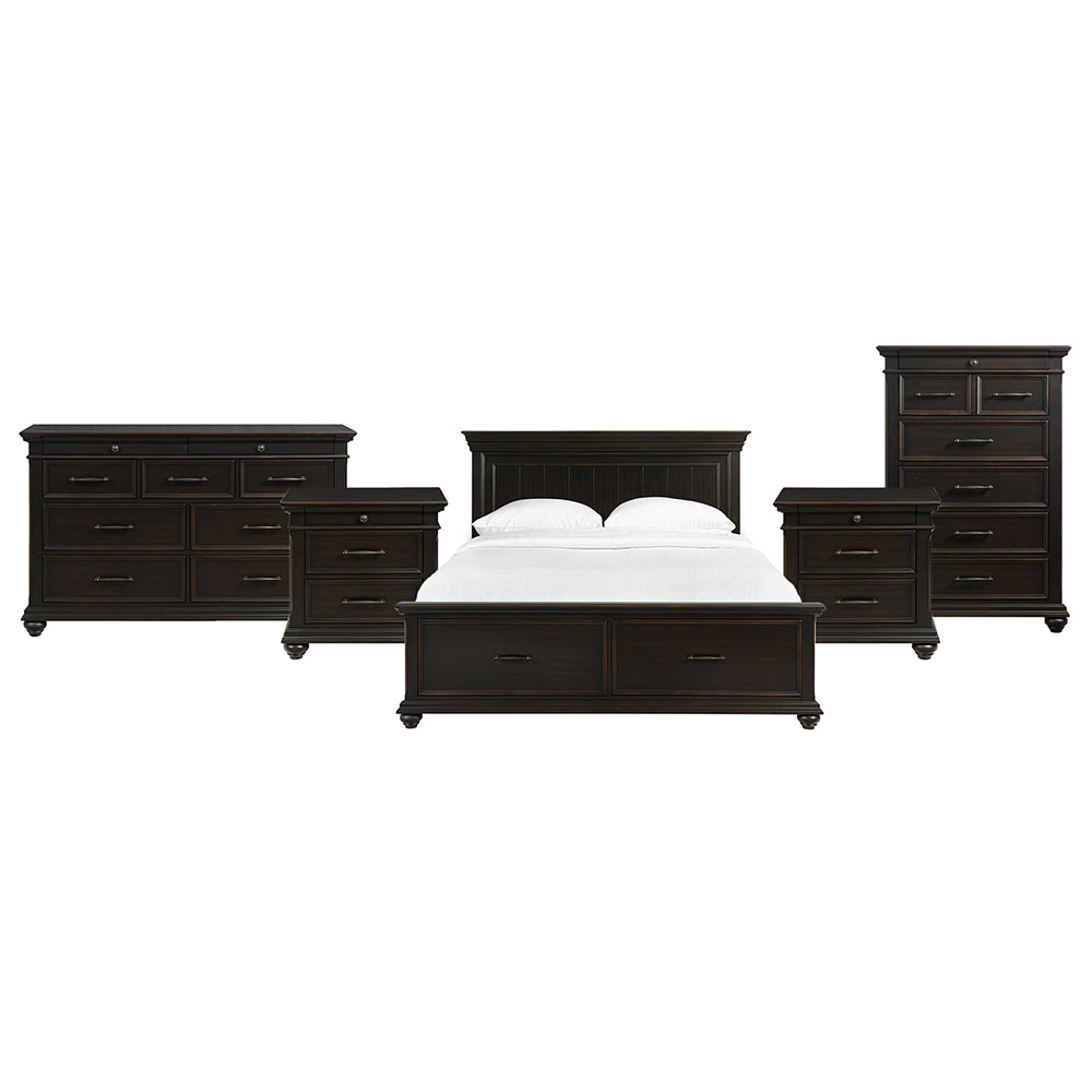 Picket House Furnishings - Brooks King Platform Storage 5PC Bedroom Set - SR850KBNSDRC view 1
