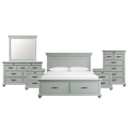 Picket House Furnishings - Brooks King Platform Storage 6PC Bedroom Set in Grey - SR350KB6PC veiw 1