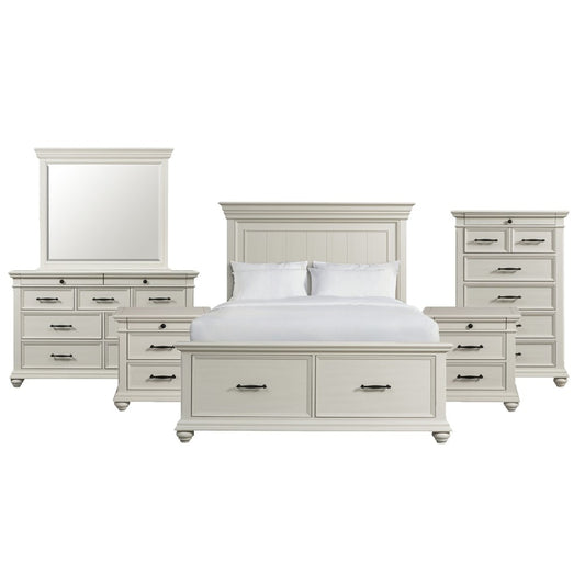 Picket House Furnishings - Brooks King Platform Storage 6PC Bedroom Set in White - SR650KB6PC veiw 1