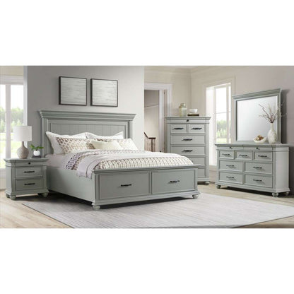 Picket House Furnishings - Brooks King Platform Storage Bed in Grey - SR350KB veiw 4
