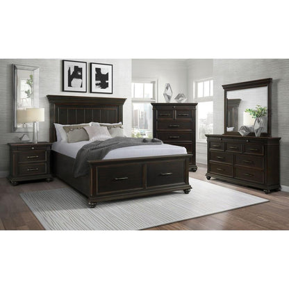 Picket House Furnishings - Brooks Queen Platform Storage 4PC Bedroom Set in Black - SR850QB4PC veiw 5