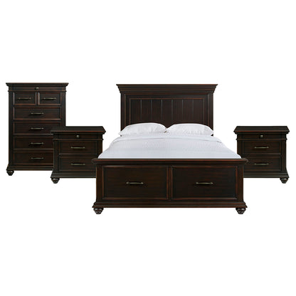 Picket House Furnishings - Brooks Queen Platform Storage 4PC Bedroom Set - SR850QBNSCH view 1