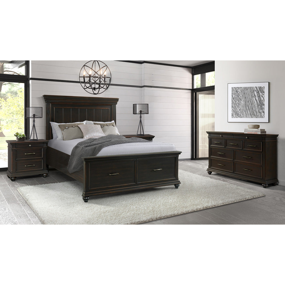 Picket House Furnishings - Brooks Queen Platform Storage 4PC Bedroom Set - SR850QBNSDR view 3