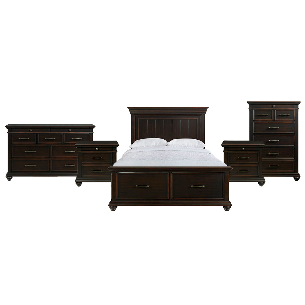 Picket House Furnishings - Brooks Queen Platform Storage 5PC Bedroom Set - SR850QBNSDRC view 1