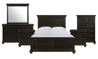 Picket House Furnishings - Brooks Queen Platform Storage 6PC Bedroom Set in Black - SR850QB6PC veiw 1