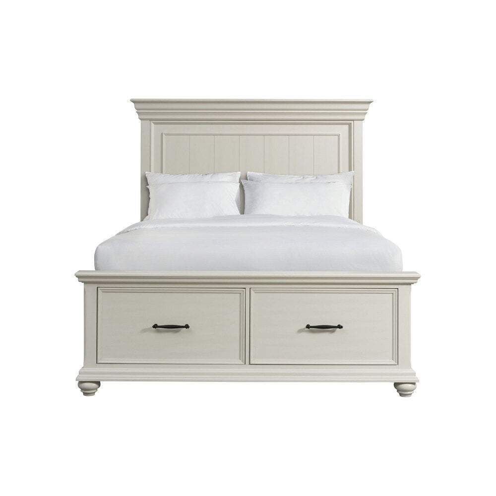 Picket House Furnishings - Brooks Queen Platform Storage 6PC Bedroom Set in White - SR650QB6PC veiw 2