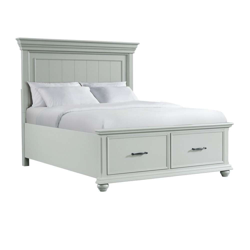 Picket House Furnishings - Brooks Queen Platform Storage Bed in Grey - SR350QB veiw 1