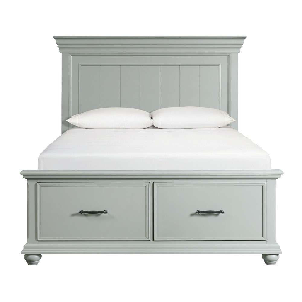 Picket House Furnishings - Brooks Queen Platform Storage Bed in Grey - SR350QB veiw 2