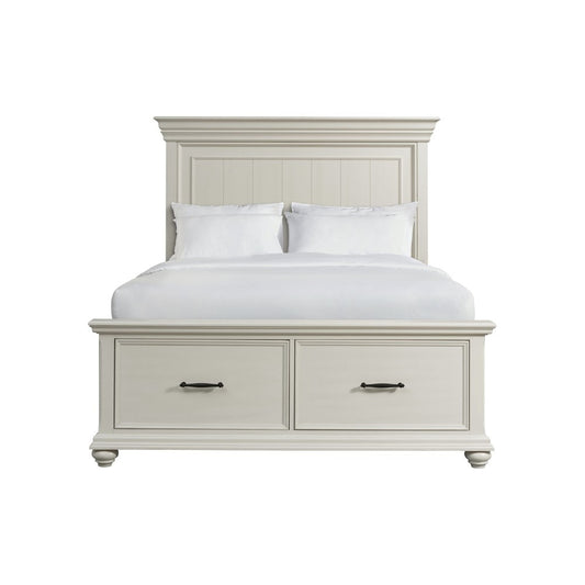 Picket House Furnishings - Brooks Queen Platform Storage Bed in White - SR650QB veiw 2