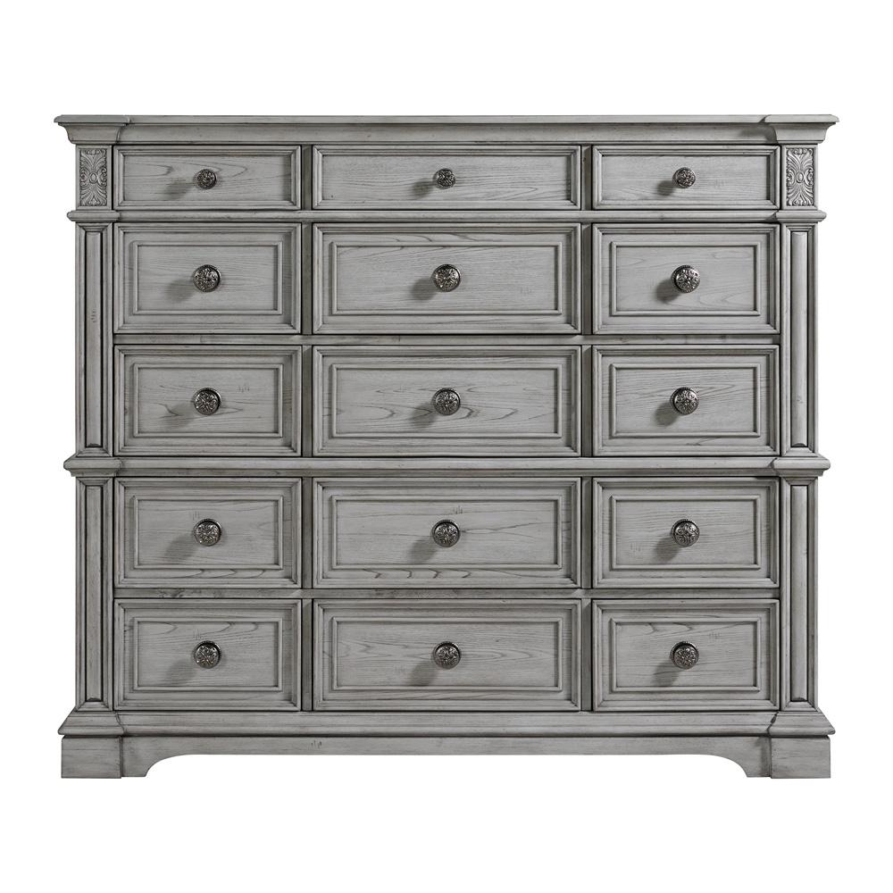 Picket House Furnishings - Brookstone 15-Drawer Mansion Chest in Aged Grey - B-14210-3-CH2 veiw 2