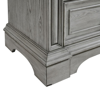 Picket House Furnishings - Brookstone 3-Drawer Nightstand with USB in Aged Grey - B-14210-3-NS veiw 3