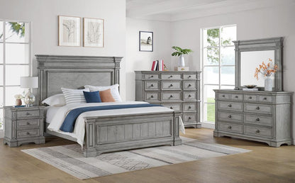 Picket House Furnishings - Brookstone 3-Drawer Nightstand with USB in Aged Grey - B-14210-3-NS veiw 6