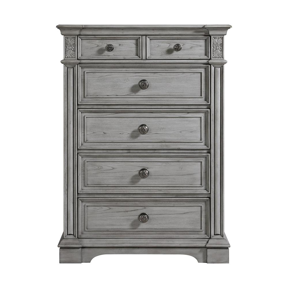 Picket House Furnishings - Brookstone 5-Drawer Chest in Aged Grey - B-14210-3-CH1 veiw 2