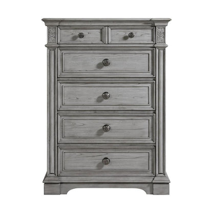 Picket House Furnishings - Brookstone 5-Drawer Chest in Aged Grey - B-14210-3-CH1 veiw 2