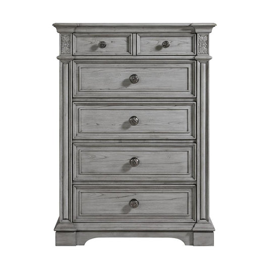 Picket House Furnishings - Brookstone 5-Drawer Chest in Aged Grey - B-14210-3-CH1 veiw 2