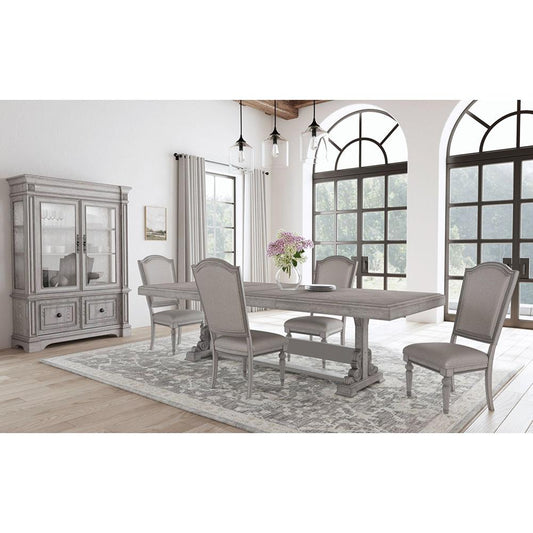 Picket House Furnishings - Brookstone 5PC Standard Height Dining Set in Aged Grey-Table and Four Chairs - D-14210-3-DT-5PC veiw 2