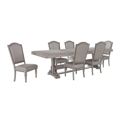 Picket House Furnishings - Brookstone 7PC Standard Height Dining Set in Aged Grey-Table and Six Chairs - D-14210-3-DT-7PC veiw 1