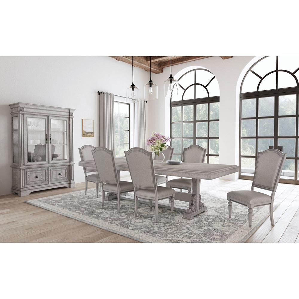 Picket House Furnishings - Brookstone 7PC Standard Height Dining Set in Aged Grey-Table and Six Chairs - D-14210-3-DT-7PC veiw 2