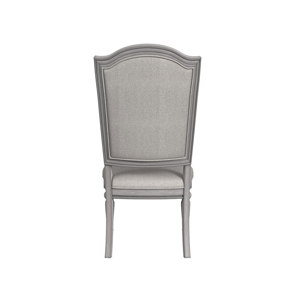 Picket House Furnishings - Brookstone Dining Side Chair with Light Brown Fabric in Aged Grey (2 Per Carton) - D-14210-3-SC veiw 3