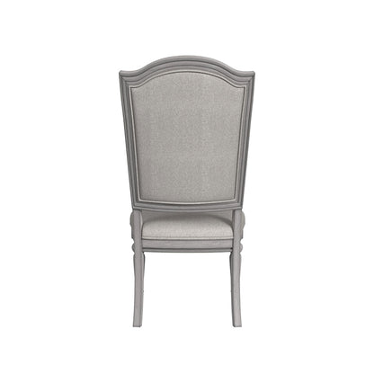 Picket House Furnishings - Brookstone Dining Side Chair with Light Brown Fabric in Aged Grey (2 Per Carton) - D-14210-3-SC veiw 3