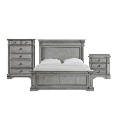 Picket House Furnishings - Brookstone King Panel 3PC Bedroom Set in Aged Grey - B-14210-3-KB-3PC veiw 1