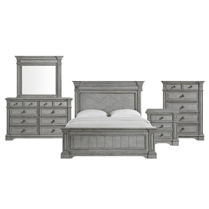 Picket House Furnishings - Brookstone King Panel 5PC Bedroom Set in Aged Grey - B-14210-3-KB-5PC veiw 1