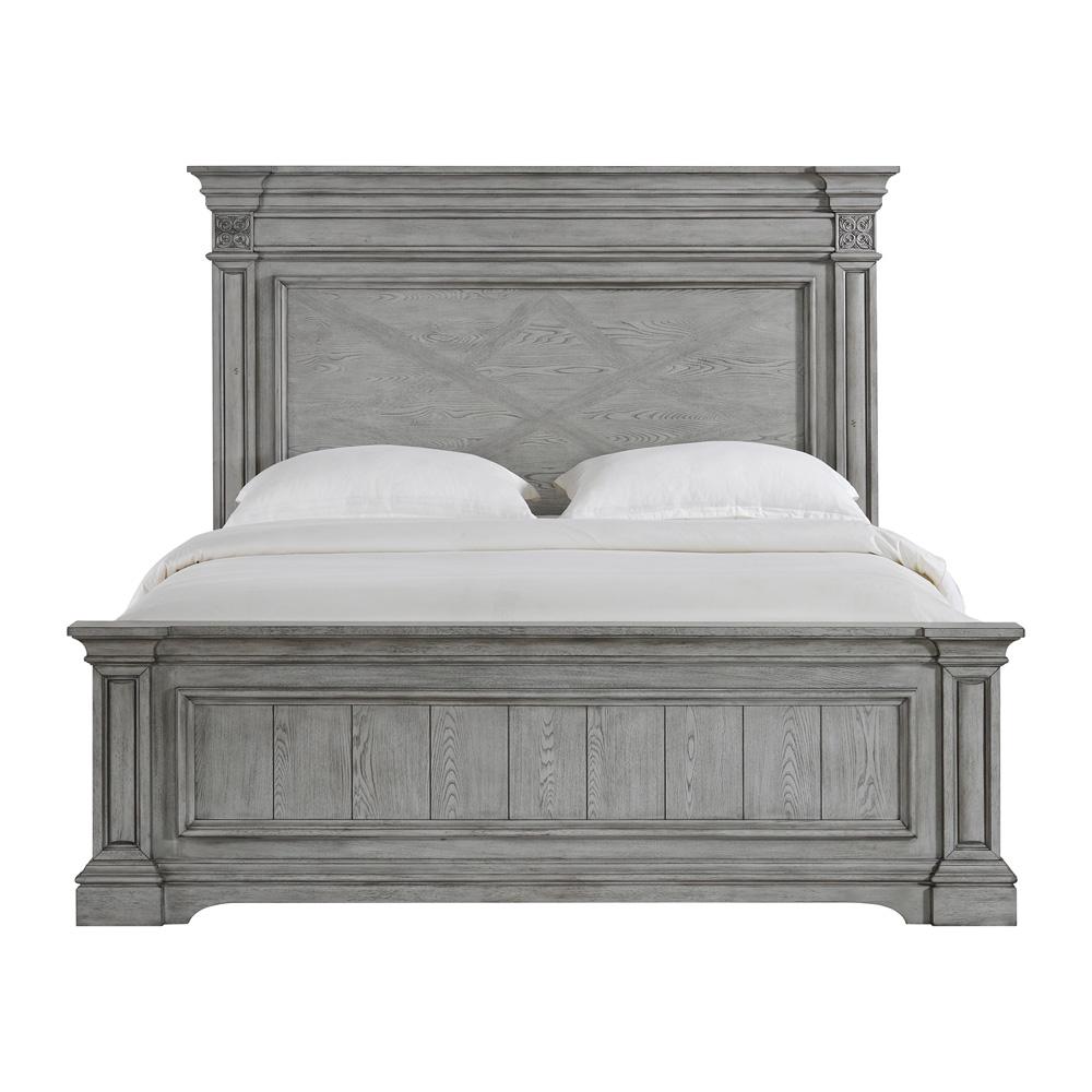 Picket House Furnishings - Brookstone King Panel Bed in Aged Grey - B-14210-3-KB veiw 2