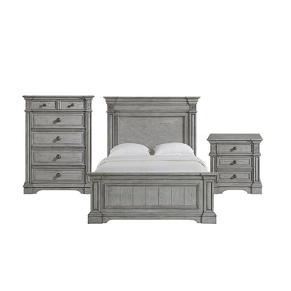 Picket House Furnishings - Brookstone Queen Panel 3PC Bedroom Set in Aged Grey - B-14210-3-QB-3PC veiw 1
