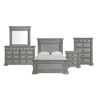 Picket House Furnishings - Brookstone Queen Panel 5PC Bedroom Set in Aged Grey - B-14210-3-QB-5PC veiw 1