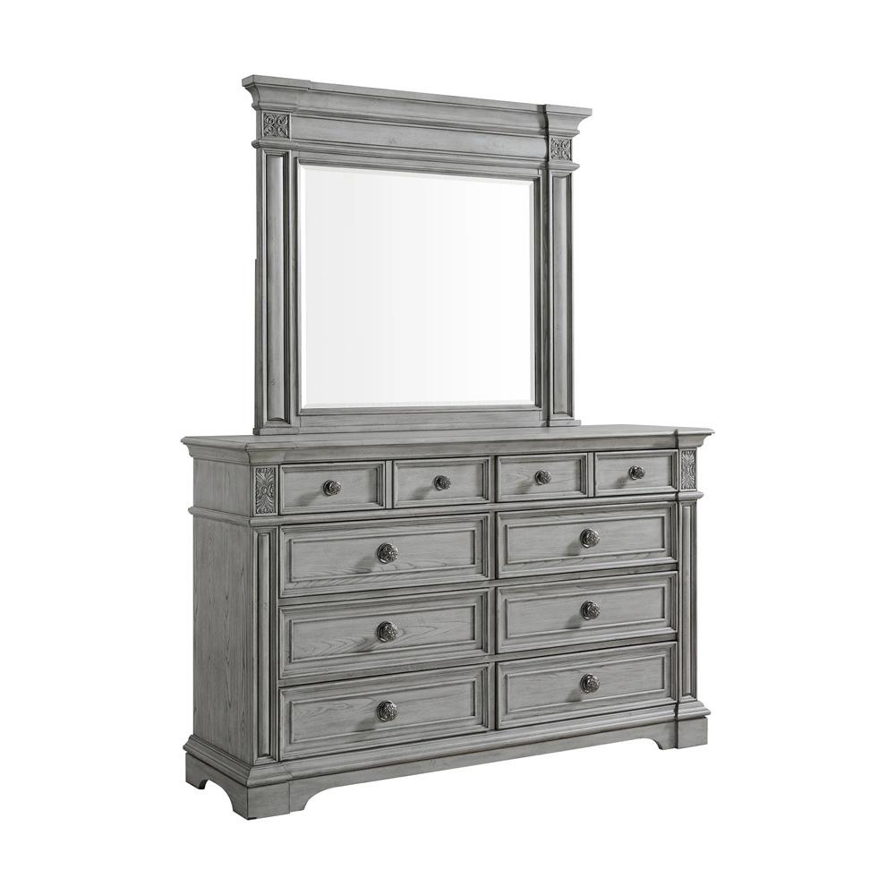 Picket House Furnishings - Brookstone Queen Panel 5PC Bedroom Set in Aged Grey - B-14210-3-QB-5PC veiw 3