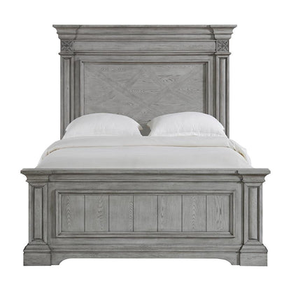 Picket House Furnishings - Brookstone Queen Panel Bed in Aged Grey - B-14210-3-QB veiw 2