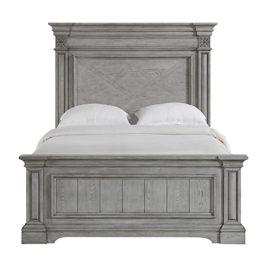Picket House Furnishings - Brookstone Queen Panel Bed in Aged Grey - B-14210-3-QB veiw 2