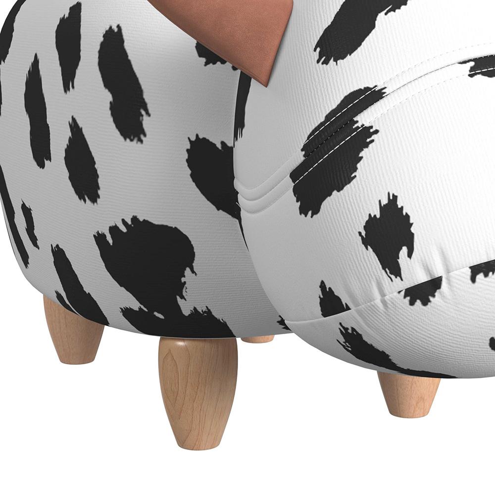 Picket House Furnishings - Buttercup Cow Storage Stool in White and Black - Y-13860-7-ST veiw 3