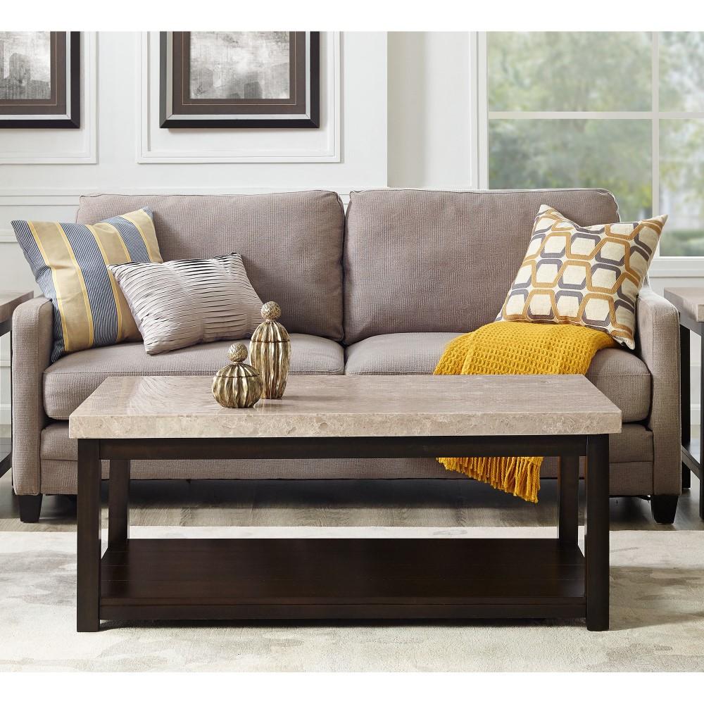 Picket House Furnishings - Caleb Coffee Table With Marble Top in Espresso - CKS100CTE veiw 4