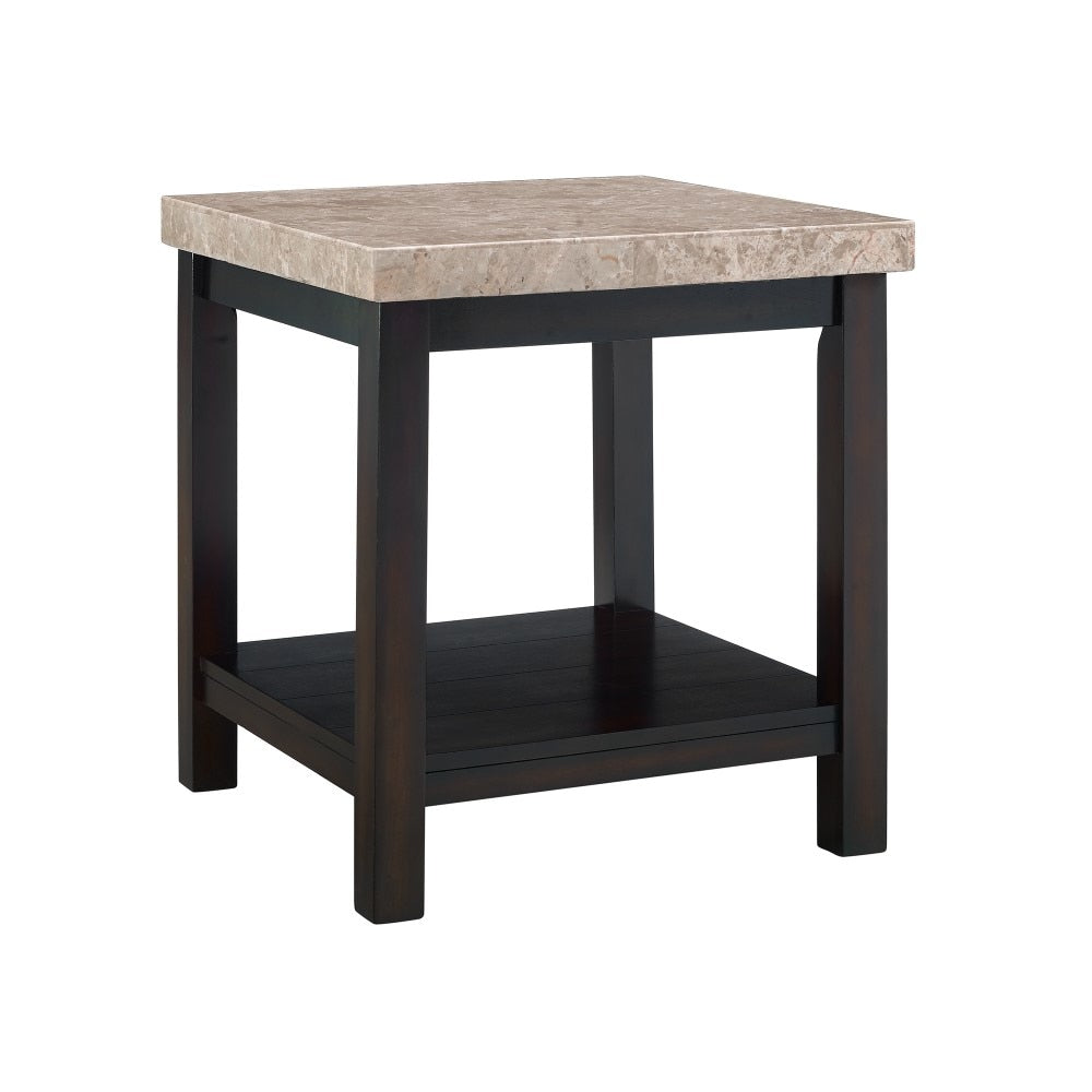 Picket House Furnishings - Caleb End Table With Marble Top in Espresso - CKS100ETE veiw 1