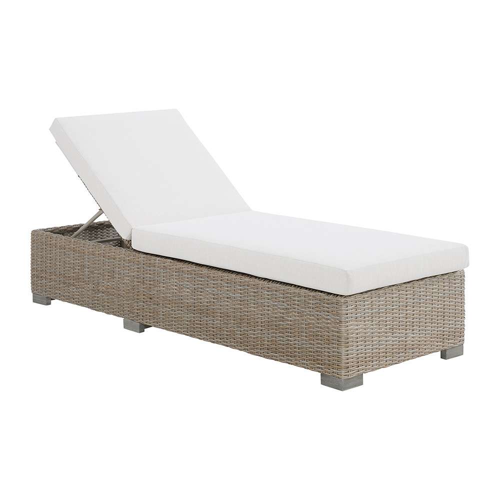 Picket House Furnishings - Camal Chaise Lounge - Tan and Olefin White Cream - O-10880-10310-110 veiw 1