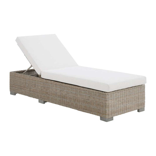 Picket House Furnishings - Camal Chaise Lounge - Tan and Olefin White Cream - O-10880-10310-110 veiw 1