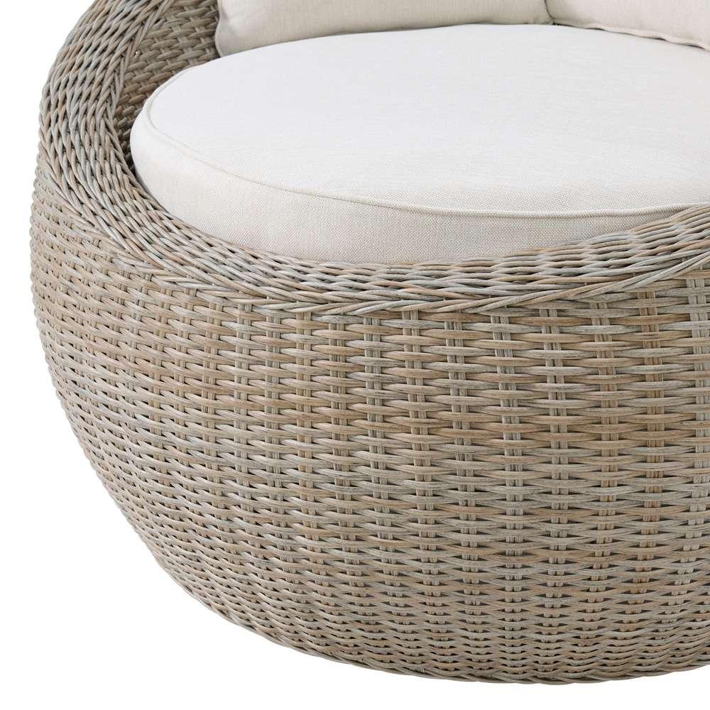 Picket House Furnishings - Camal Cuddler Chair and End Table - Tan and Olefin White Cream - O-10880-10310-109 veiw 4
