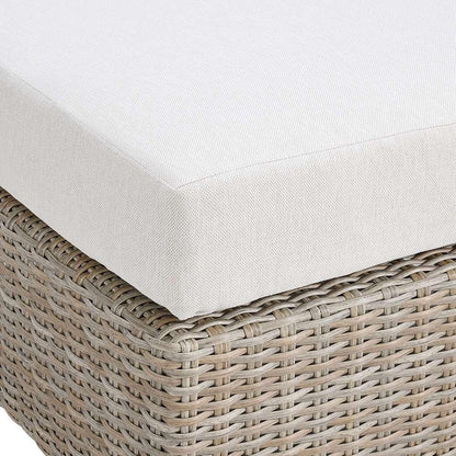 Picket House Furnishings - Camal Ottoman - Tan and Olefin White Cream - O-10880-10310-000 veiw 3