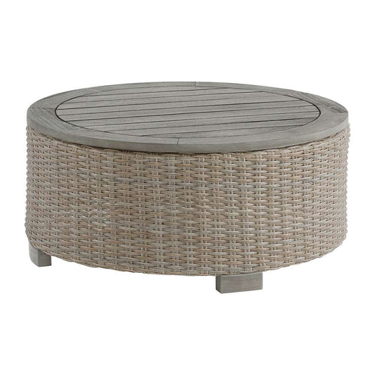Picket House Furnishings - Camal Round Coffee Table - Tan - O-10880-5-RCT veiw 1