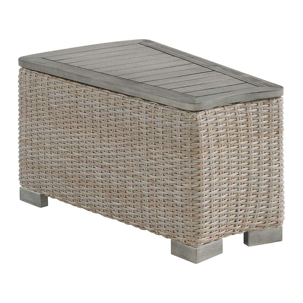 Picket House Furnishings - Camal Wedge Console - TanPillows - O-10880-5-CSL veiw 1