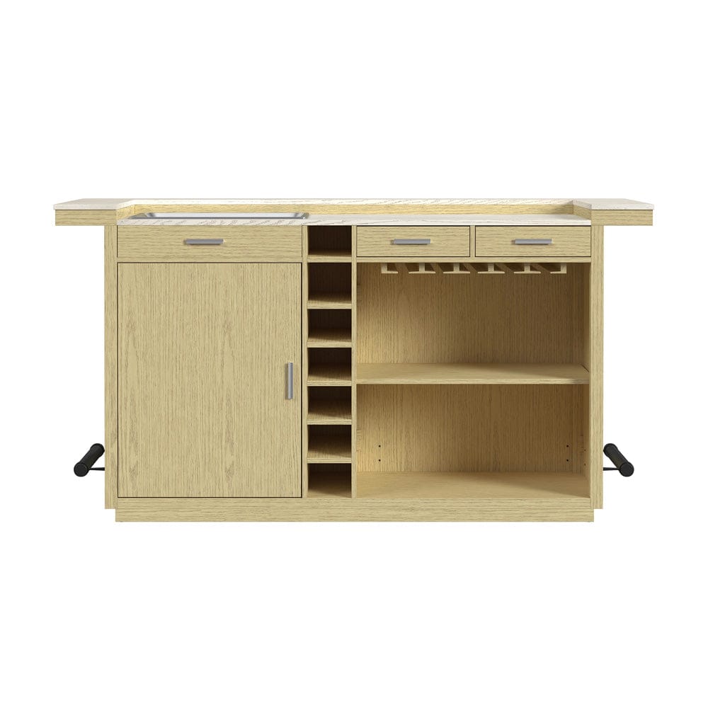Picket House Furnishings -  Cambria Bar Table in Off-White and Natural with LED - DA-18010-6-BTC view 2