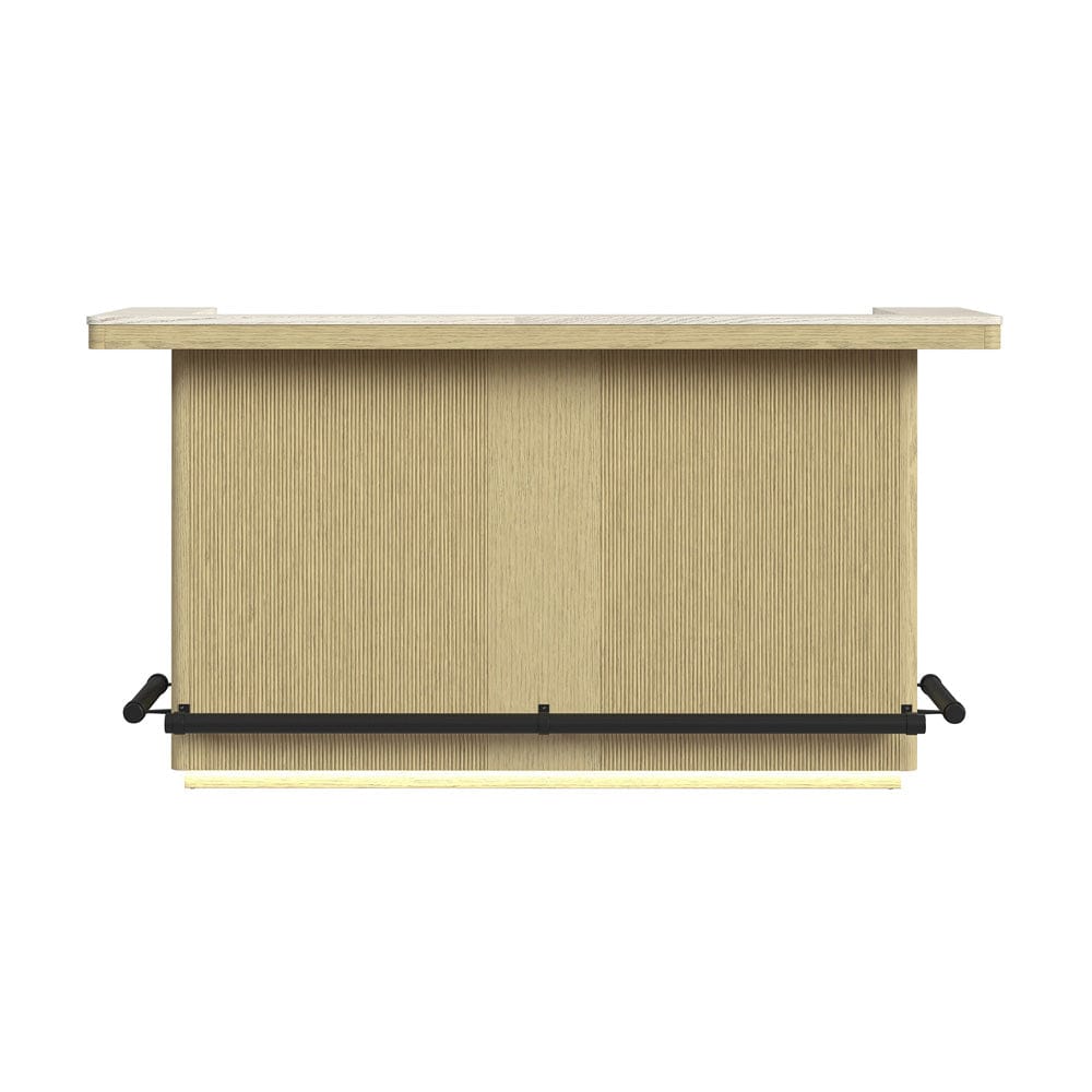 Picket House Furnishings -  Cambria Bar Table in Off-White and Natural with LED - DA-18010-6-BTC view 4